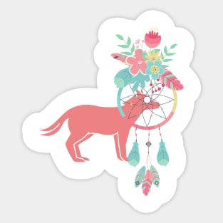 Dream catcher wolf Sticker